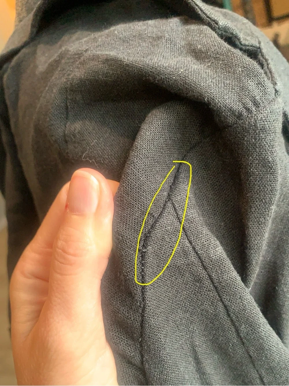 Free People Black linen blend Double-Breasted Tailored Blazer - Picture 12 of 16